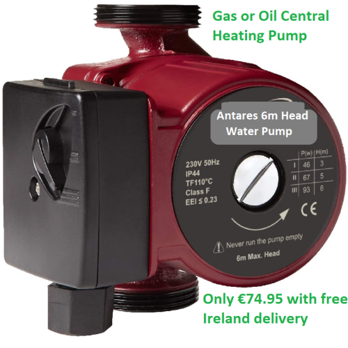 Central Heating Water Pump - $84.95 - CarbonFreeHeat USA